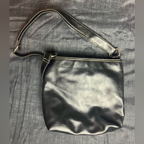 Rosetti Black Faux Leather Crossbody Bag Sequins Pattern - Picture 2 of 6